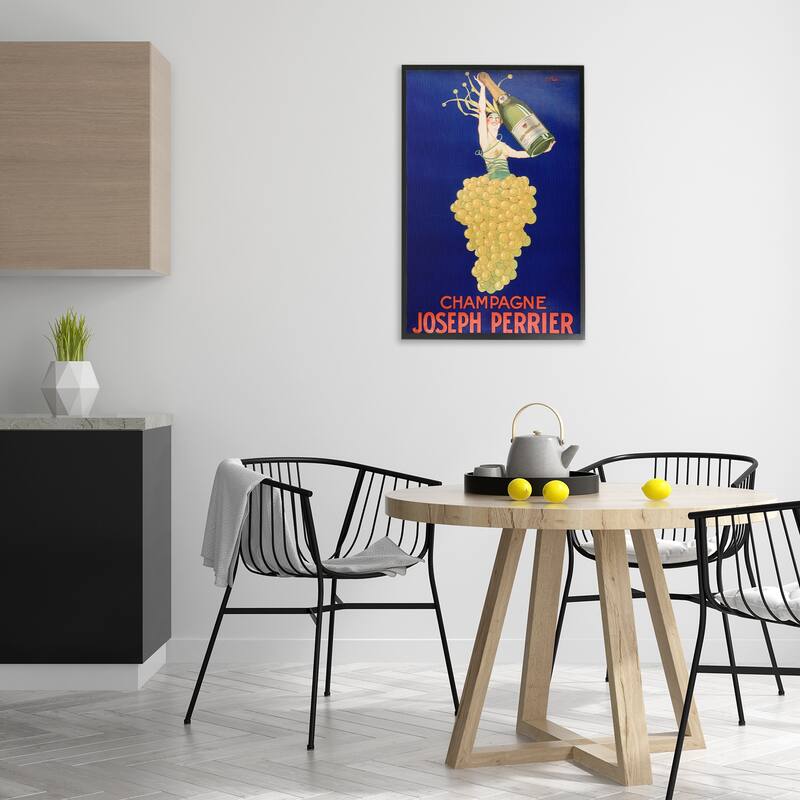 Stupell Vintage Perrier Champagne Framed Giclee Art Design By Marcus Jules