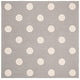 preview thumbnail 7 of 22, SAFAVIEH Handmade Kids Marrigje Wool Rug 5' Square - Grey/Ivory - Square