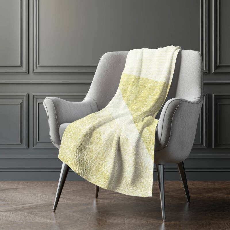 Premium Machine Washable Modern Prism Sherpa Throw Blanket