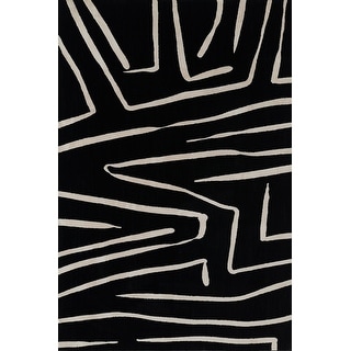 Momeni Noho Modern Black Geometric Area Rug