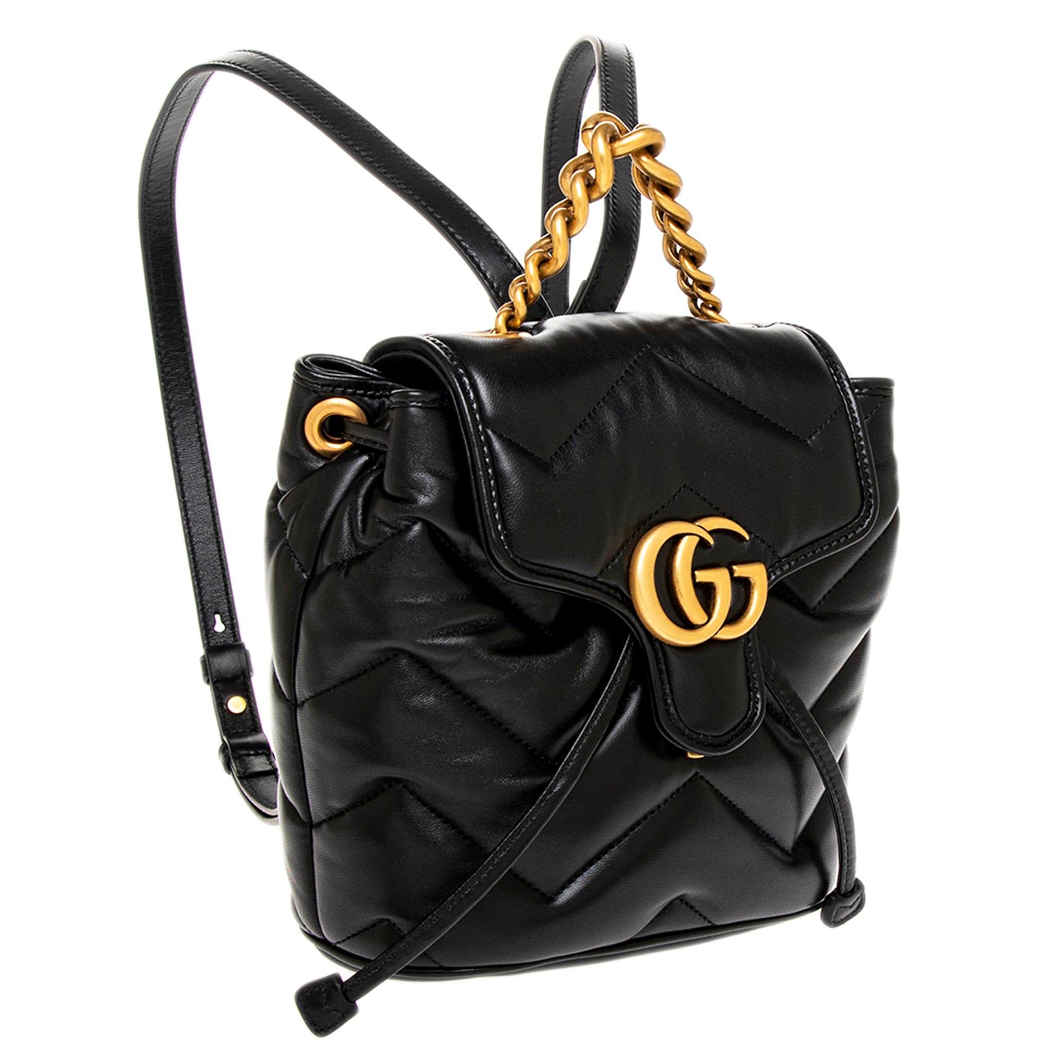 Gucci GG Marmont Matelasse Backpack - Black - Overstock 