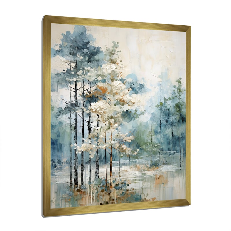 Designart "Pine Tree Enchanted Forest II" Tree Pine Framed Wall Decor