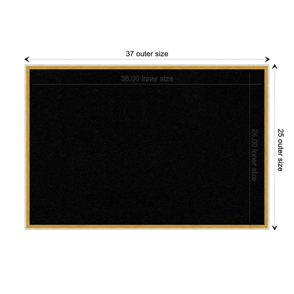 Paige Wood Framed Black Corkboard Bulletin Board