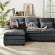 preview thumbnail 23 of 53, 113" Chenillle U Shaped Sectional Sofa with Toss Pillows