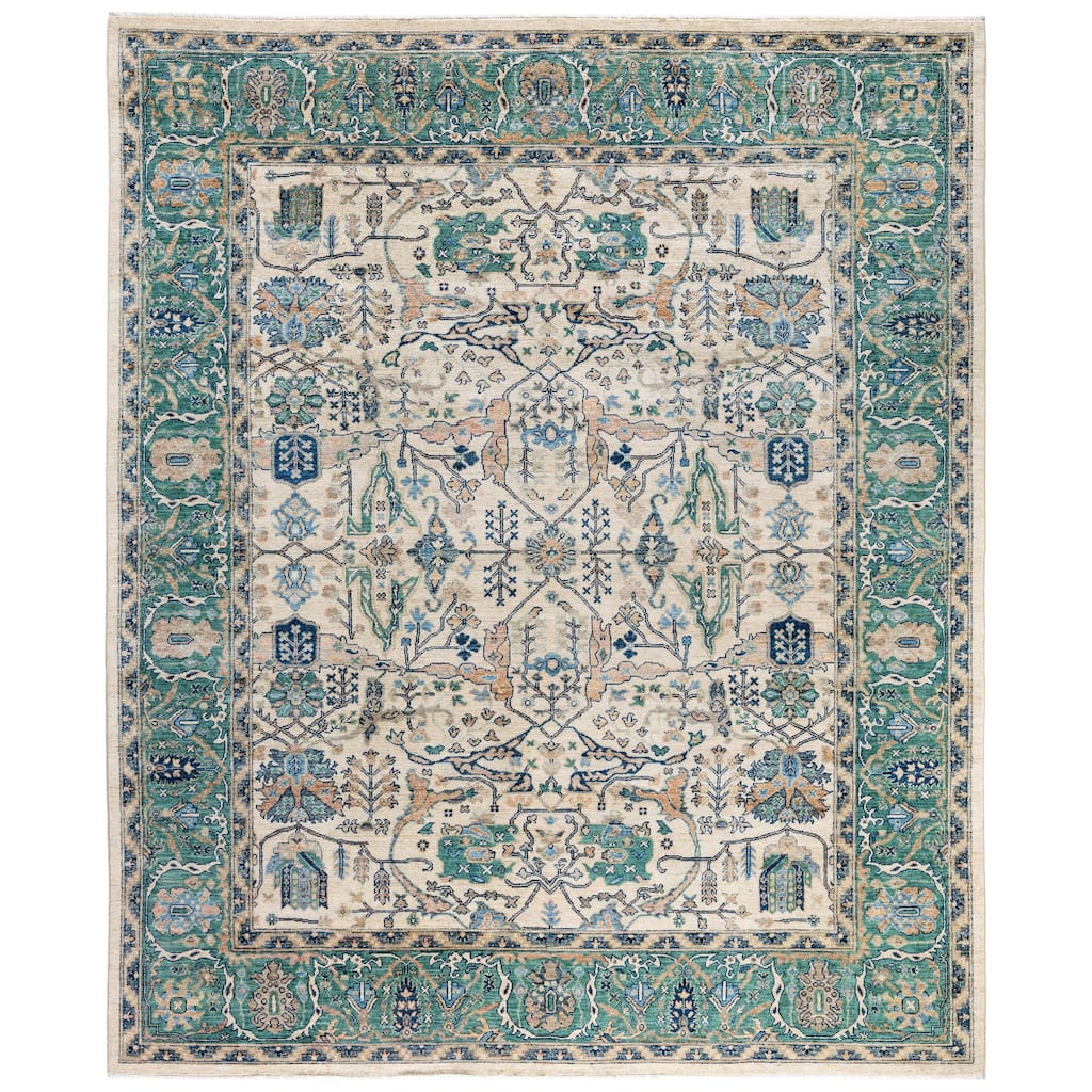 Serapi One-of-a-Kind Hand-Knotted Area Rug - Ivory - 8' 2" x 9' 10"