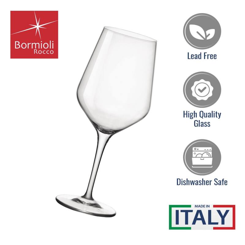 Bormioli Rocco Set of 6 Electra Wine Glasses