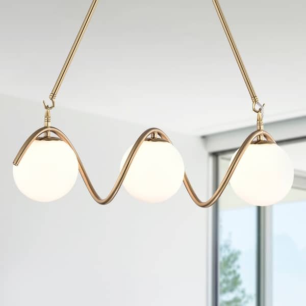 slide 2 of 14, Willow 20 Inch Modern Glass Globe Pendant Chandelier 3-Light