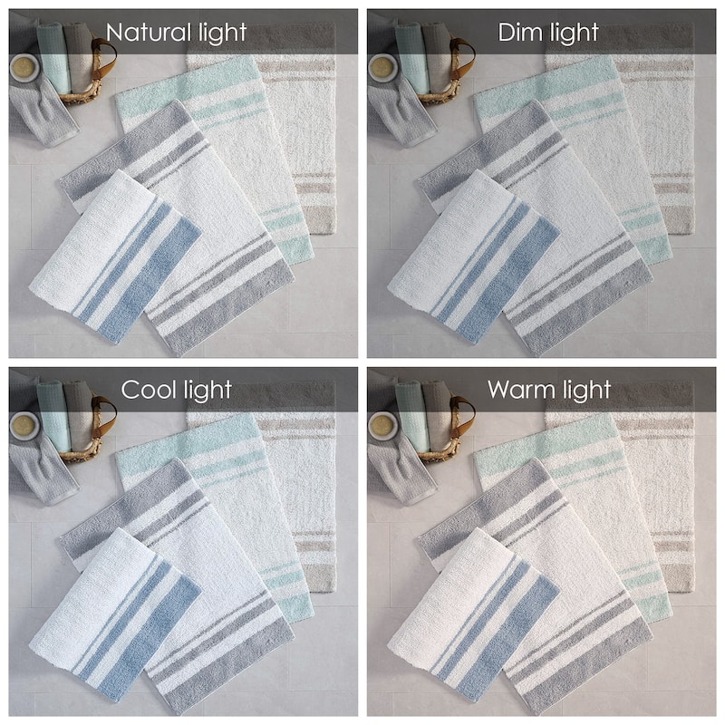 Madison Park Spa Cotton Reversible Bath Rug