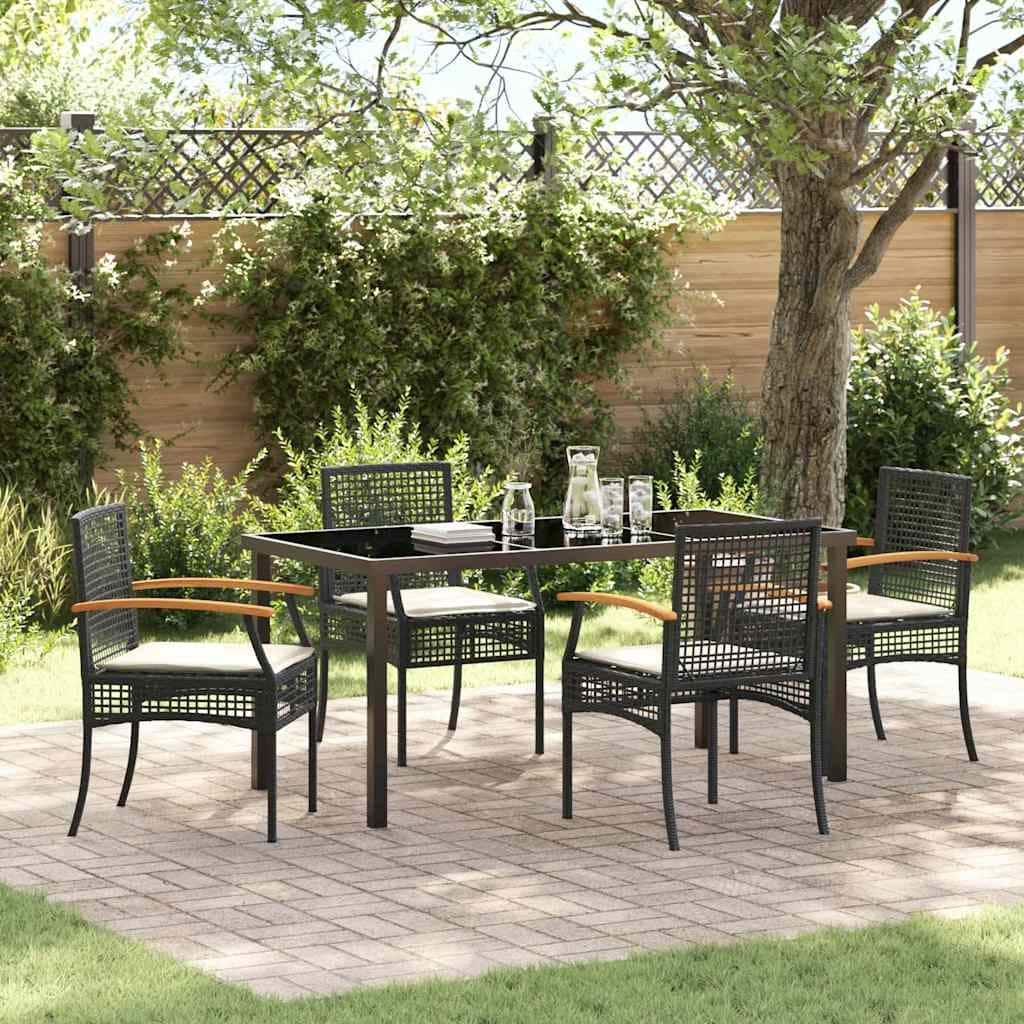 vidaXL Garden Dining Set poly rattan