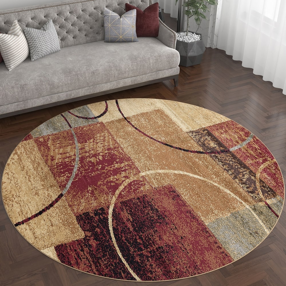 Rhythm Transitional Abstract Indoor Area Rug