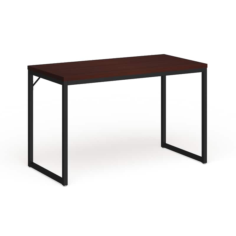 Commercial Grade Industrial Style Office Desk - 47" Length - Mahogany