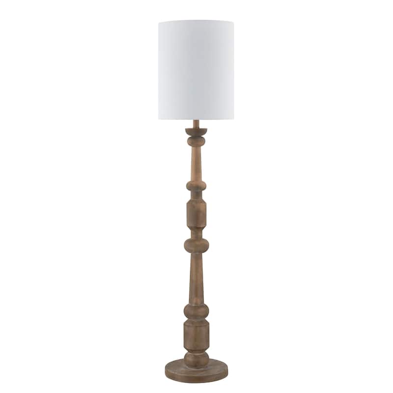 Christian 68" Floor Lamp with Fabric Shade - Brown