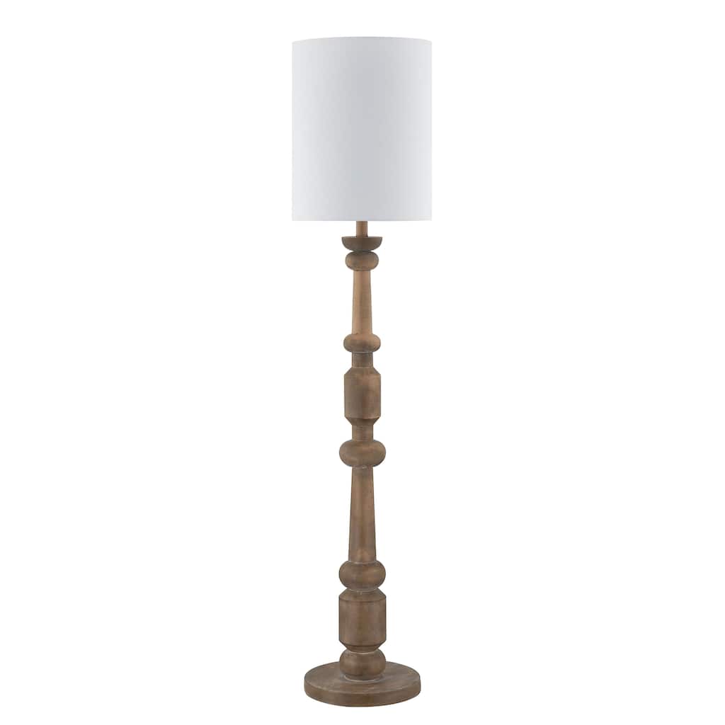 Christian 68" Floor Lamp with Fabric Shade - Brown