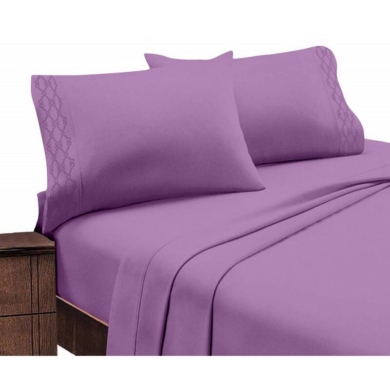 Home Sweet Home Dream Embossed Pleated Bed Sheet Set