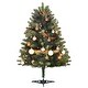 HOMCOM Pre-Lit Full Fir Small Christmas Tree with Stand, Mini Christmas ...
