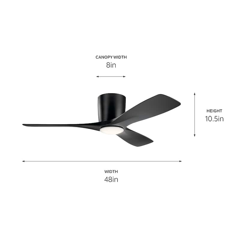 Kichler Lighting Volos 48 in. Integrated LED Flush Mount Ceiling Fan