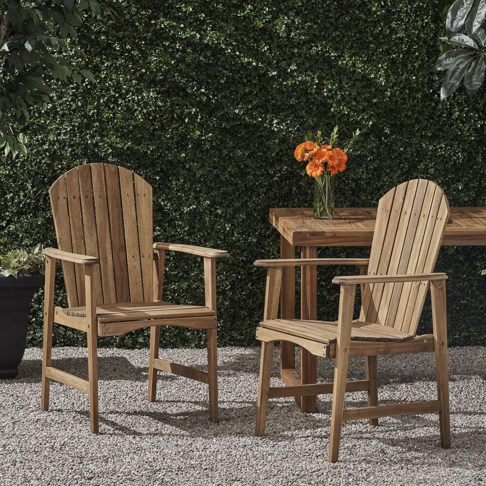 Classic 2 Piece Patio Wooden Adirondack Chairs for Multiple Scenarios