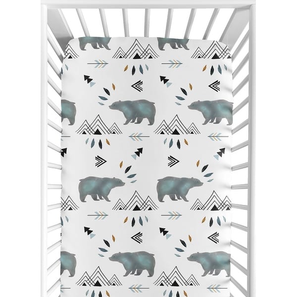 slide 2 of 6, Sweet Jojo Designs Fitted Crib Sheet for the Bear Mountain Collection