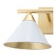 preview thumbnail 6 of 23, Caleb Metal Vanity, White/Gold by JONATHAN Y