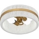 preview thumbnail 3 of 3, Maeve 2-Light Brushed Gold Flush Mount