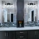 preview thumbnail 91 of 103, Modern Black 1/2/3/4/5-Light Bathroom Crystal Vanity Light Wall Sconces
