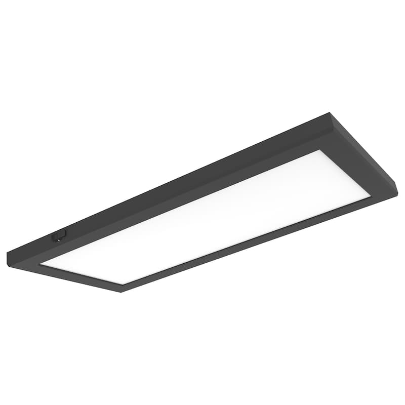 Blink Pro Plus 47W 12 in. x 48 in. Surface Mount LED CCT Selectable 90 CRI Black Finish 120/277V Rectangular Shape - Black