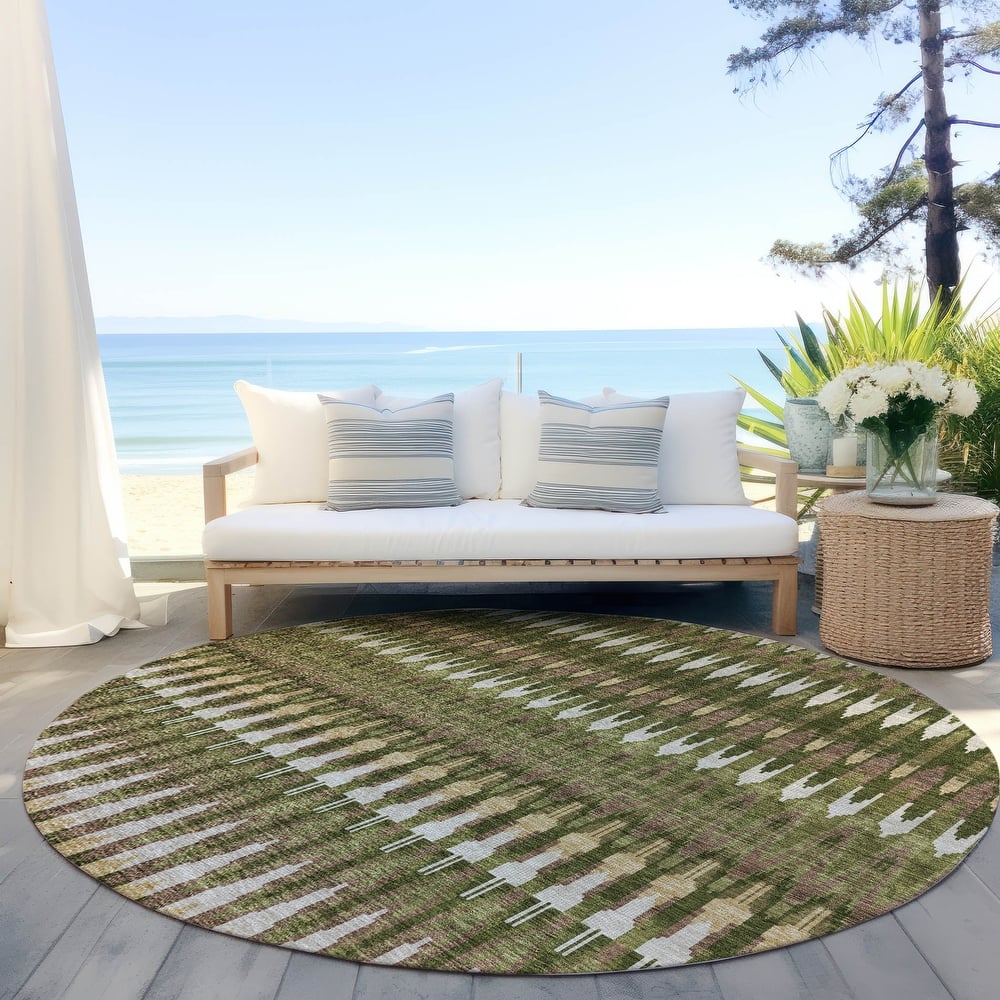 Machine Washable Indoor/ Outdoor Chantille Moroccan Boho Rug