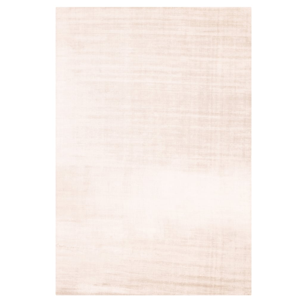 ECARPETGALLERY Hand Loomed Shimmer Ivory Viscose Rug - 6'6 x 9'7