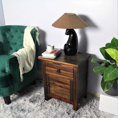 Montana Rustic Wood Nightstand