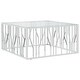 preview thumbnail 2 of 3, vidaXL Coffee Table Accent Side End Table for Living Room Stainless Steel - 39.4" x 39.4" x 19.7"