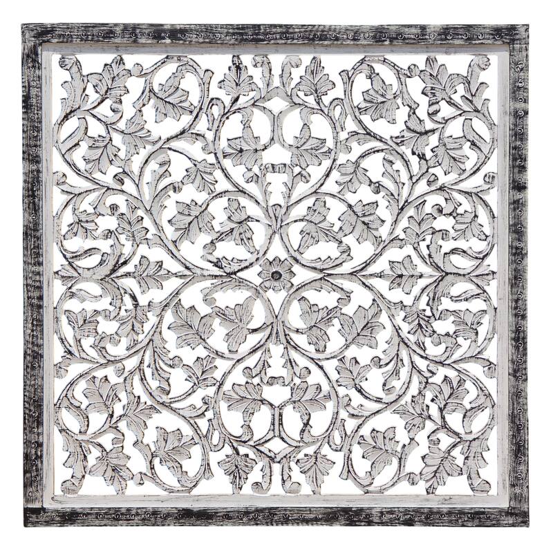 Ozy Carved Mango Wood Wall Decor