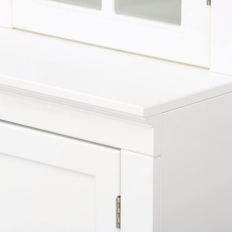 75.25in Tall Display Cabinet and Two Triangle Sided Bookshelves