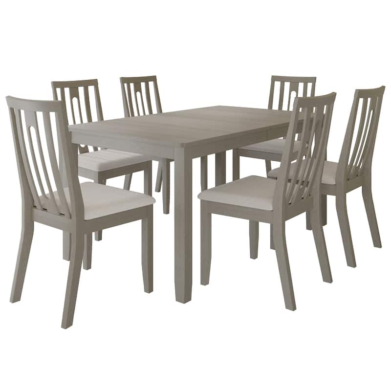 CraftPorch Contemporary Modern 7-piece Wooden Dining Set - White