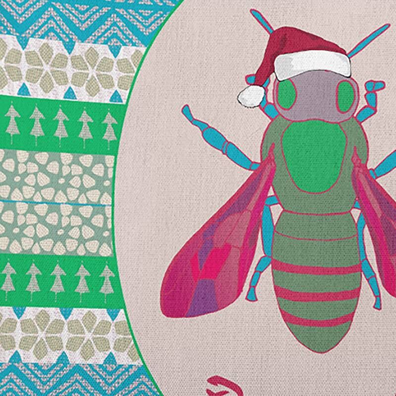 Bee Merry Christmas Indoor/Outdoor Throw Pillow