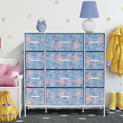 Dresser w/ 12 Drawers - Furniture Storage Chest Tower Unit for Bedroom
