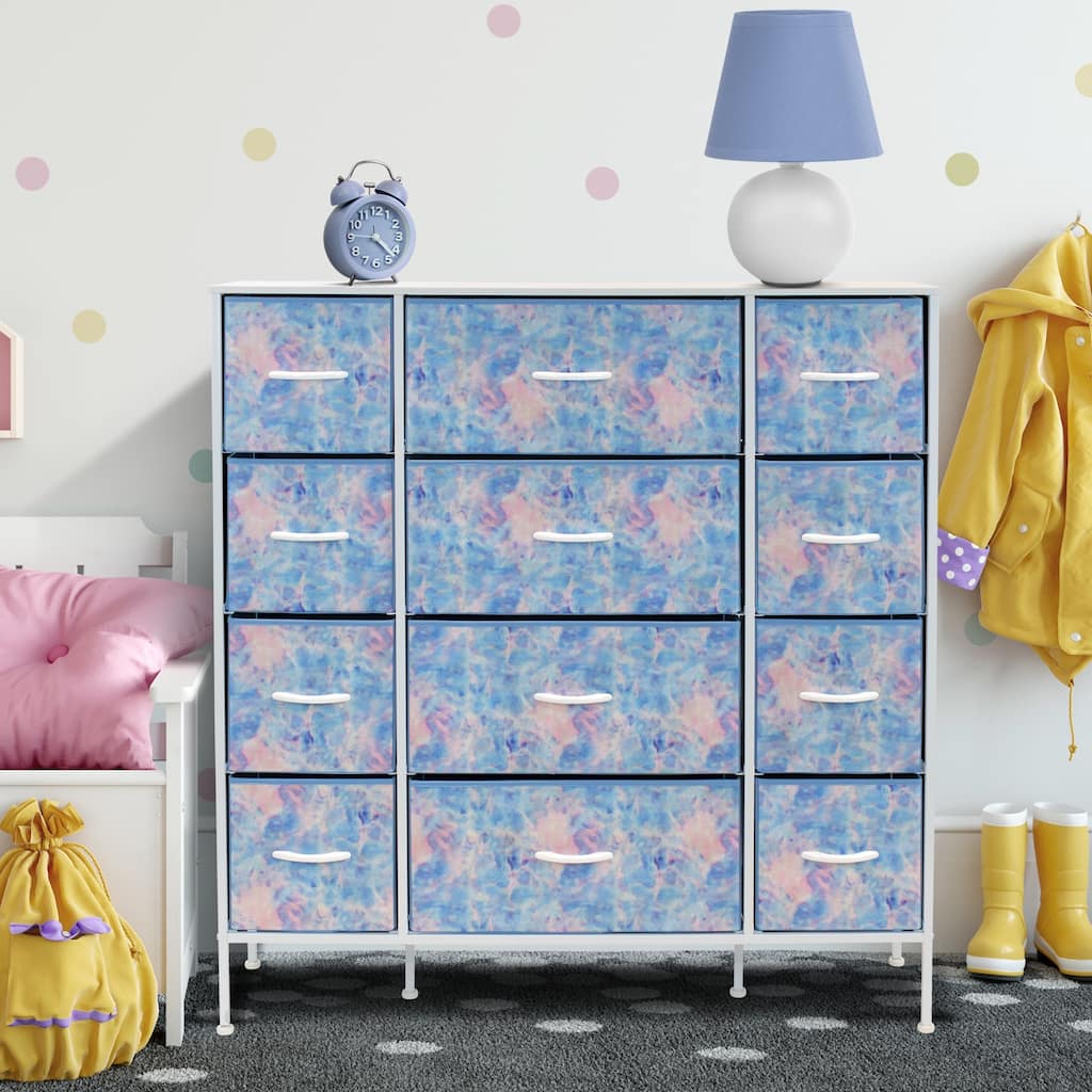 Dresser w/ 12 Drawers - Furniture Storage Chest Tower Unit for Bedroom