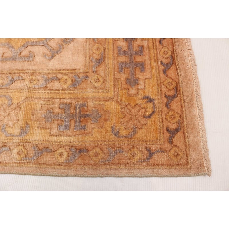 ECARPETGALLERY Hand-knotted Mamluk Copper Silk Rug - 7'9 x 9'9