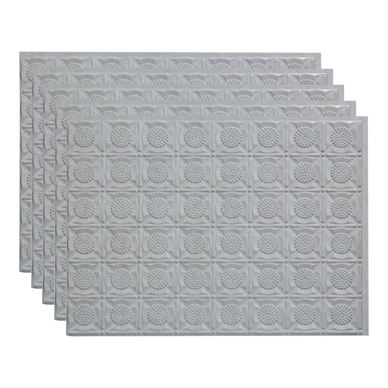 FASÄDE Traditional Style 6 Decorative Vinyl Backsplash Panel - 5 Pack - Cashmere