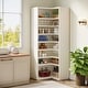 preview thumbnail 2 of 7, 9-Tier Corner Shelf, 65" Tall Modern Corner Bookshelf Bookcase