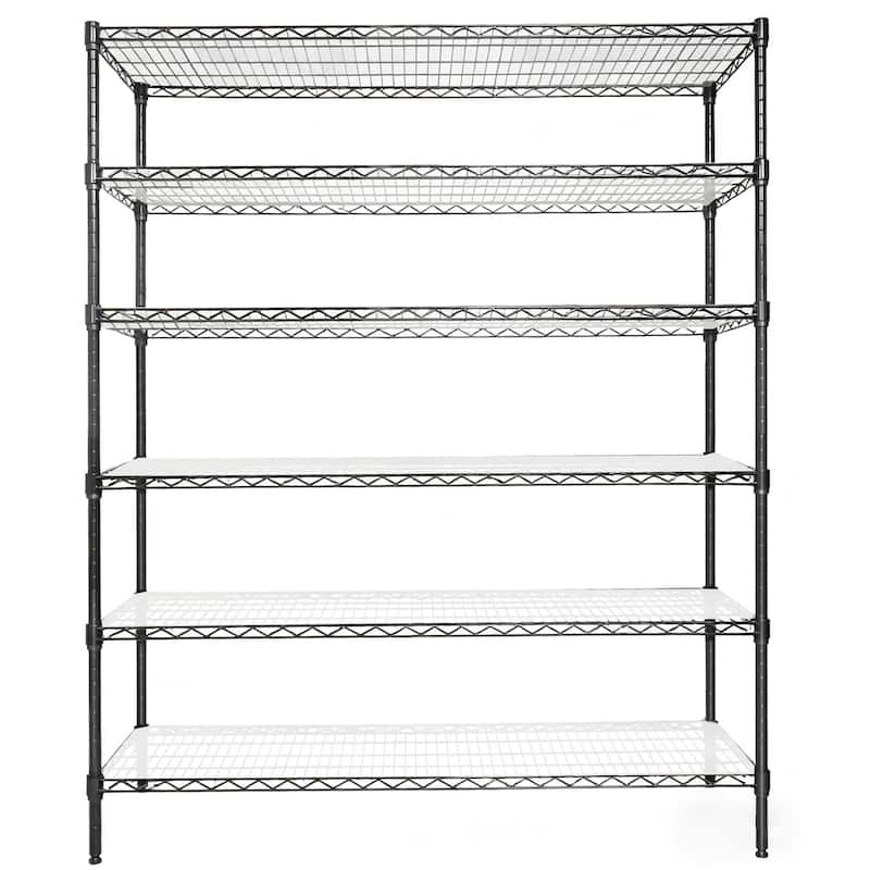 3 Tier Metal Shelf Wire Shelving Unit - Set of 2, 1050lbs Capacity Heavy Duty Adjustable Storage Rack with Shelf Liners