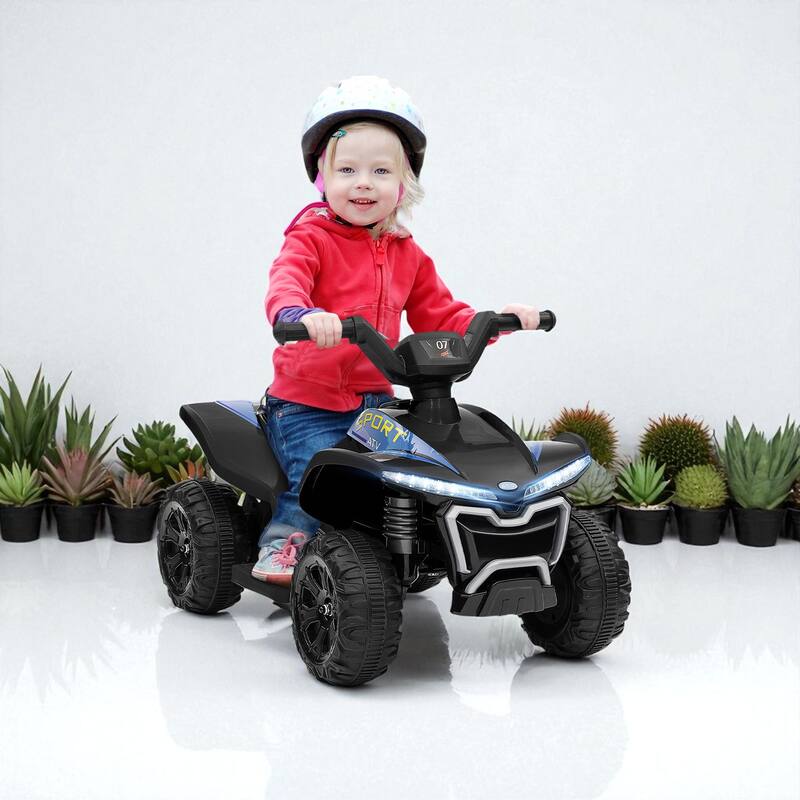 6V Kids ATV Ride-On Quad with 1.6MPH Max Speed, Rechargeable Battery, Forward & Reverse for Toddlers