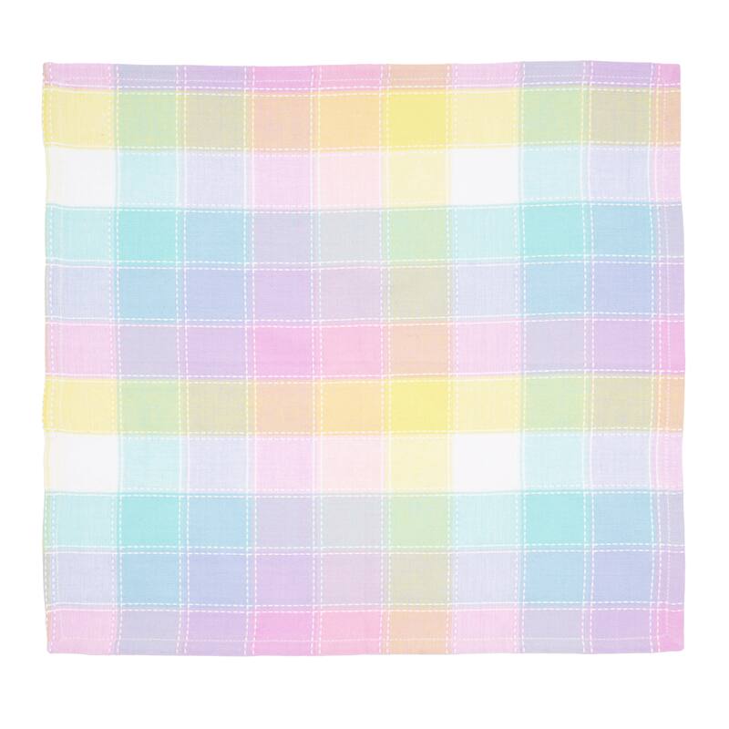 Hana Color Block Plaid Napkin Set of 6 - Multicolored
