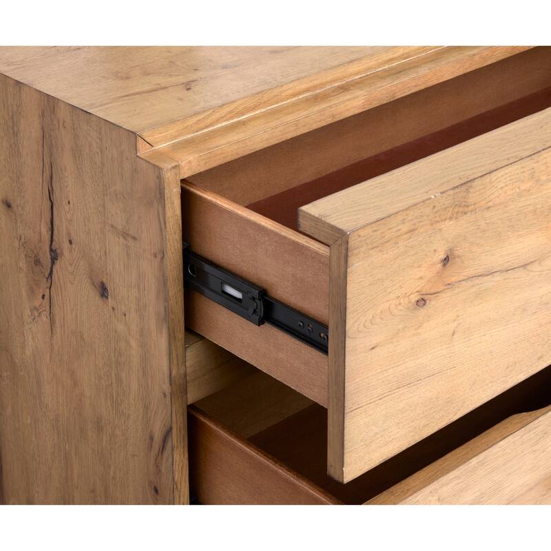 Magnussen Home Davenport Rustic Caramel Double Drawer Dresser