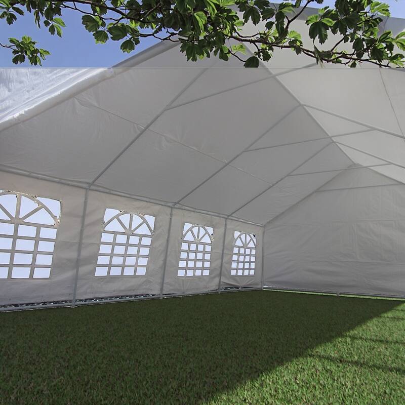 20x30ft Party Tent Heavy Duty Outdoor Gazebo White Event Shelter Wedding Canopy Tent for Parties Carport BBQ Commercial