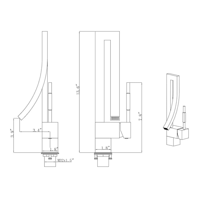 Single Handle High-Arc Brushed Nickel Copper Bathroom Faucet with Deck Plate