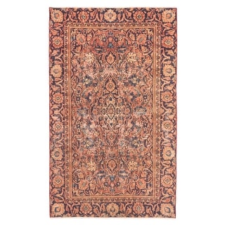 ECARPETGALLERY Hand-knotted Antalya Vintage Dark Copper Wool Rug - 3'8 ...