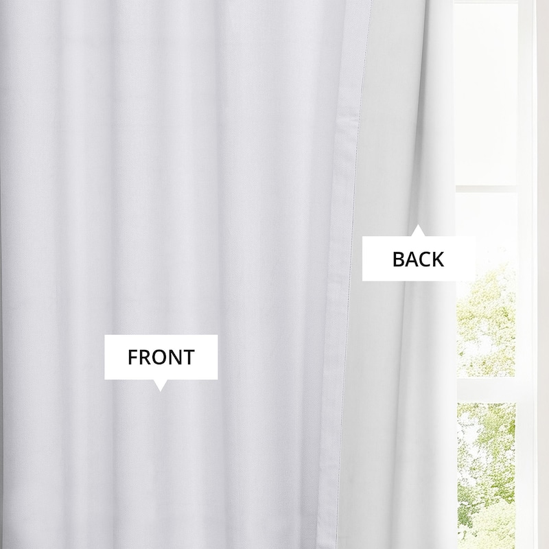 Exclusive Fabrics Solid Performance Linen French Pleated Thermal Blackout Curtains for Bedroom & Living Room Curtains (1 Panel)