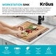 preview thumbnail 59 of 146, KRAUS Bellucci Workstation Topmount Drop-in Granite Kitchen Sink