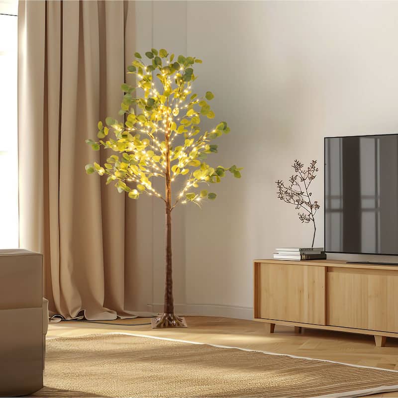 6FT Lighted Eucalyptus Tree for Christmas