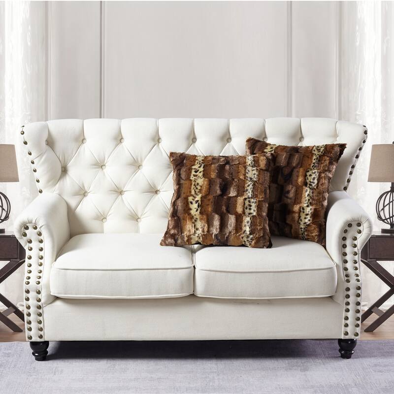 Double Sided Fauxfur 2 Piece Pillow Shell Set, NO INSERT